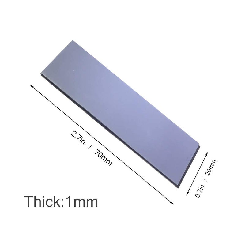 SGTKJSJS M.2 Thermal Pad, 70x20x1mm for M.2 2280 SSD NVMe Heatsinks (4PCS Pack) - Image 3